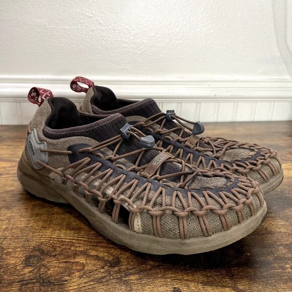 Keen Uneek Shoes EU 41 US 8.5 Brown Outdoors Hiking Knotted Lace Up Mesh 1022382 - Picture 1 of 14
